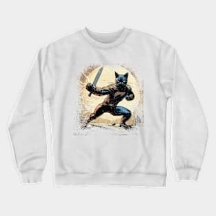 Cat with knife Crewneck Sweatshirt